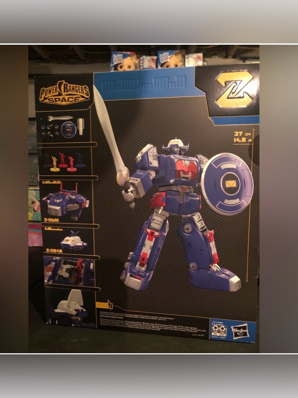 Power Ranger Space Blue and Red Robot Action Figure with Sword & Shield